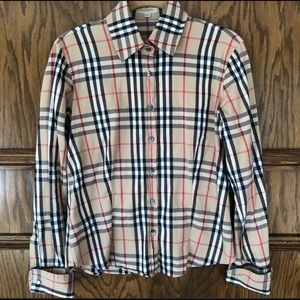 Burberry plaid button down